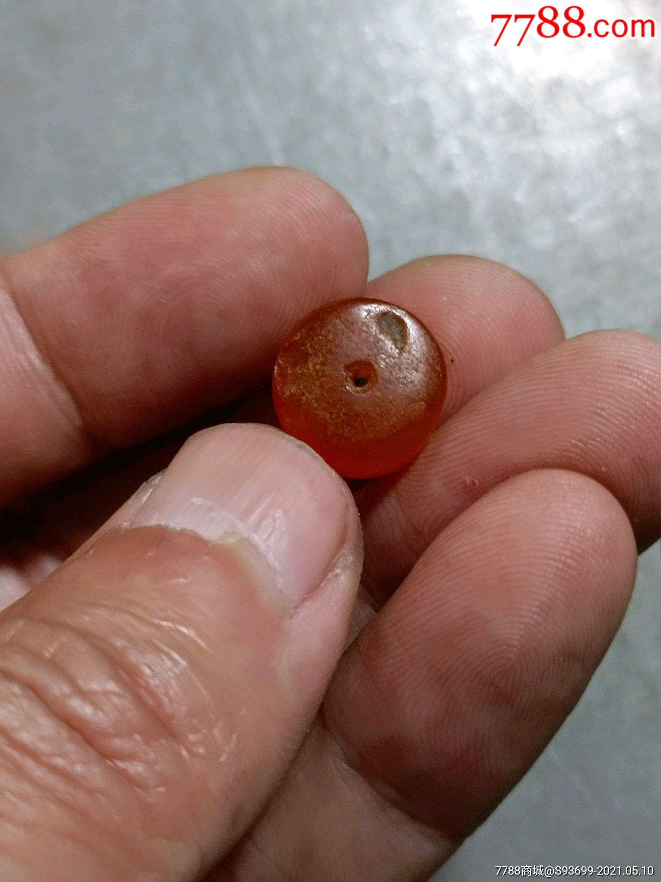 清民老金珀珠子