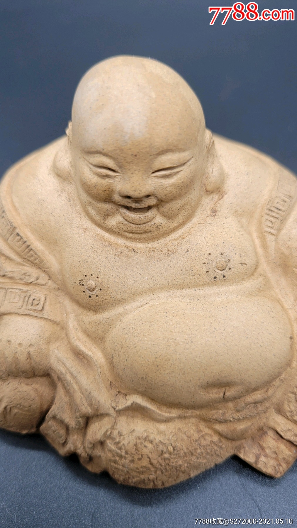 紫砂弥勒佛老摆件