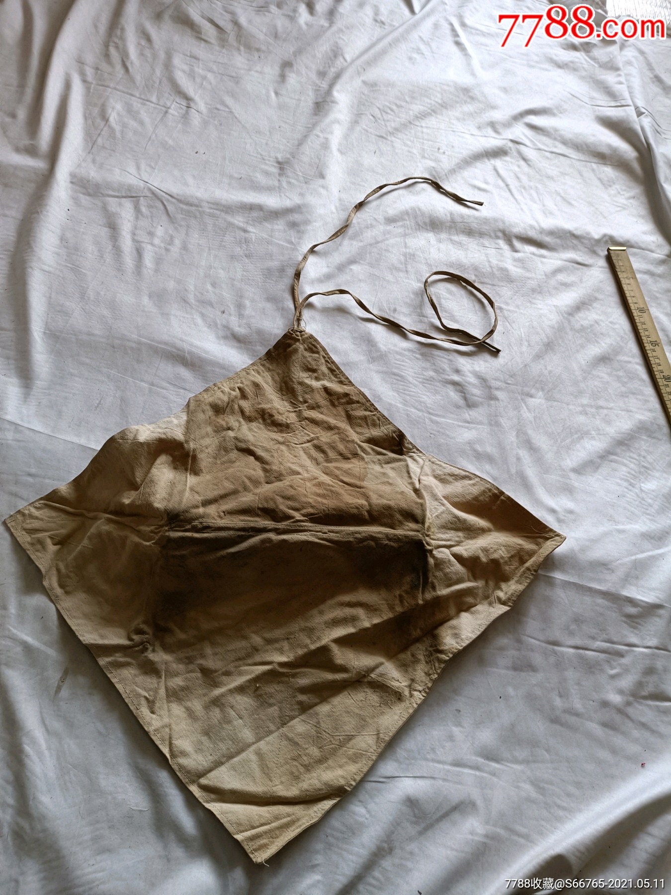 怀旧民国时期白洋布多袋小搭链-褡裢/布包/布袋-7788旧货商城