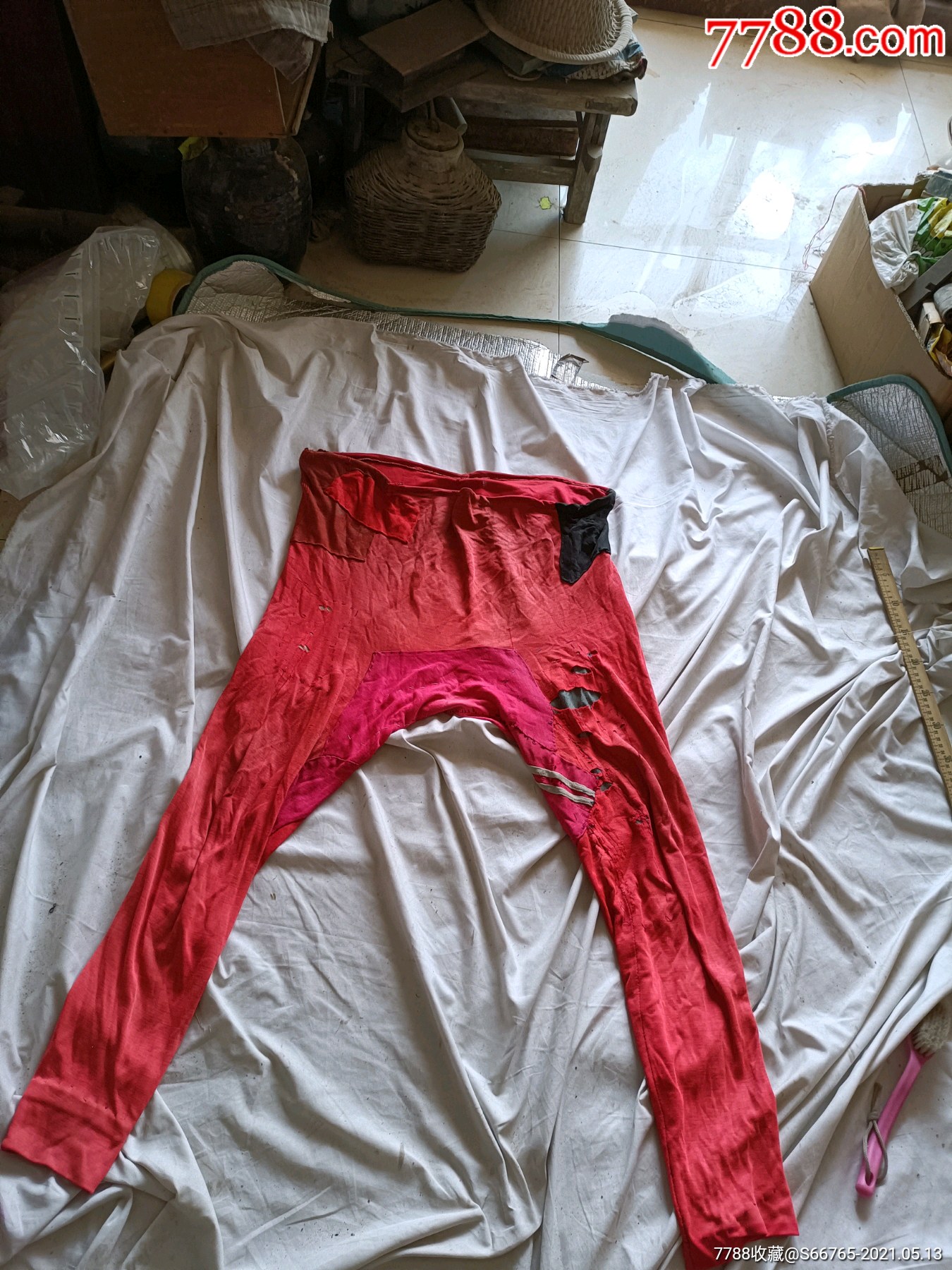 80年代的秋裤红色绿色图片