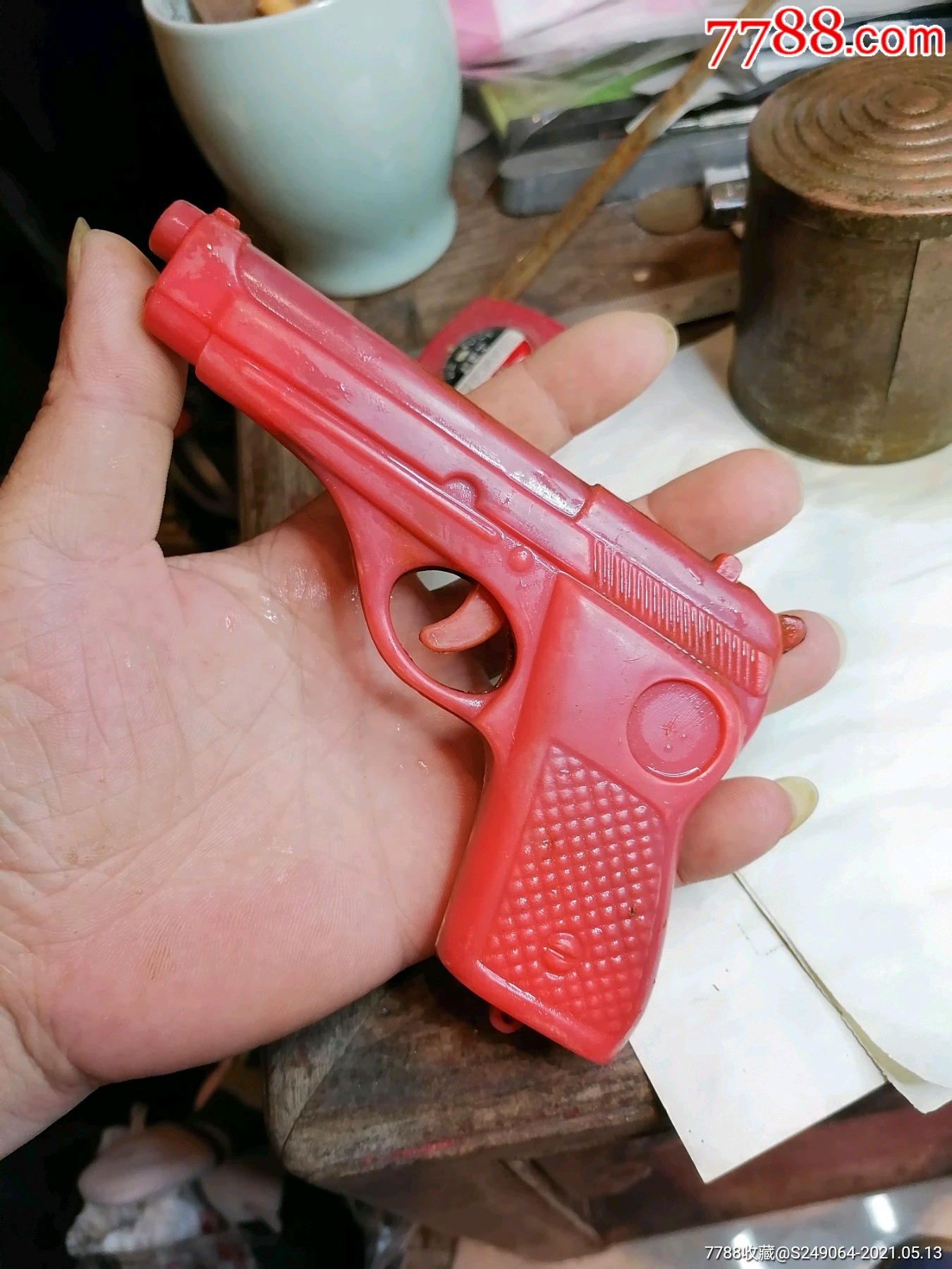 早期塑料玩具枪整体品相不错,如图包真【古旧老物件】_第7张_7788乐器