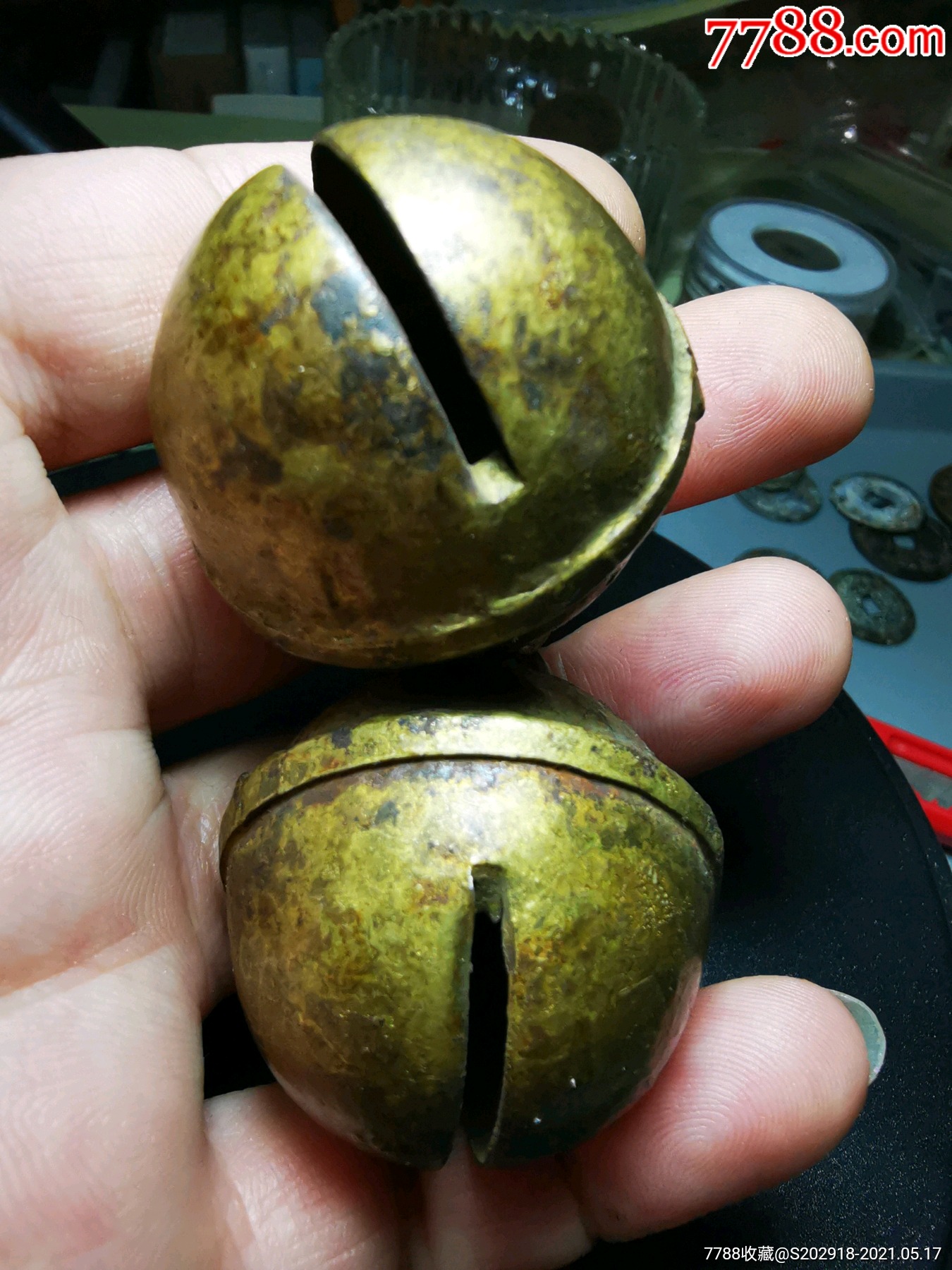 茶马古道马帮老铃铛驼铃一对黄亮美品
