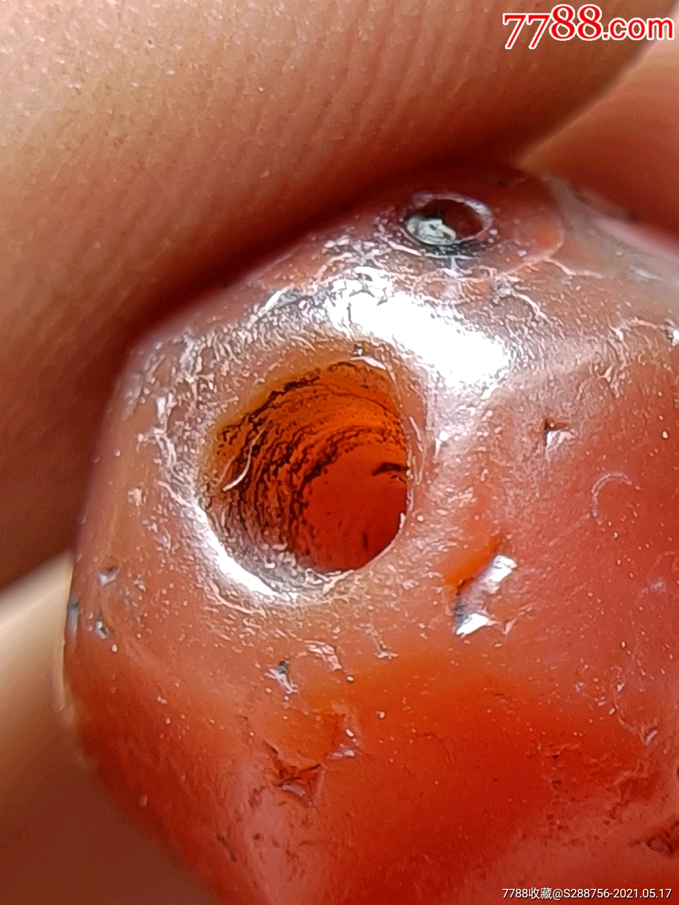 宋代玛瑙(孔道图,表皮纹理图,整体效果图,规格尺寸图)