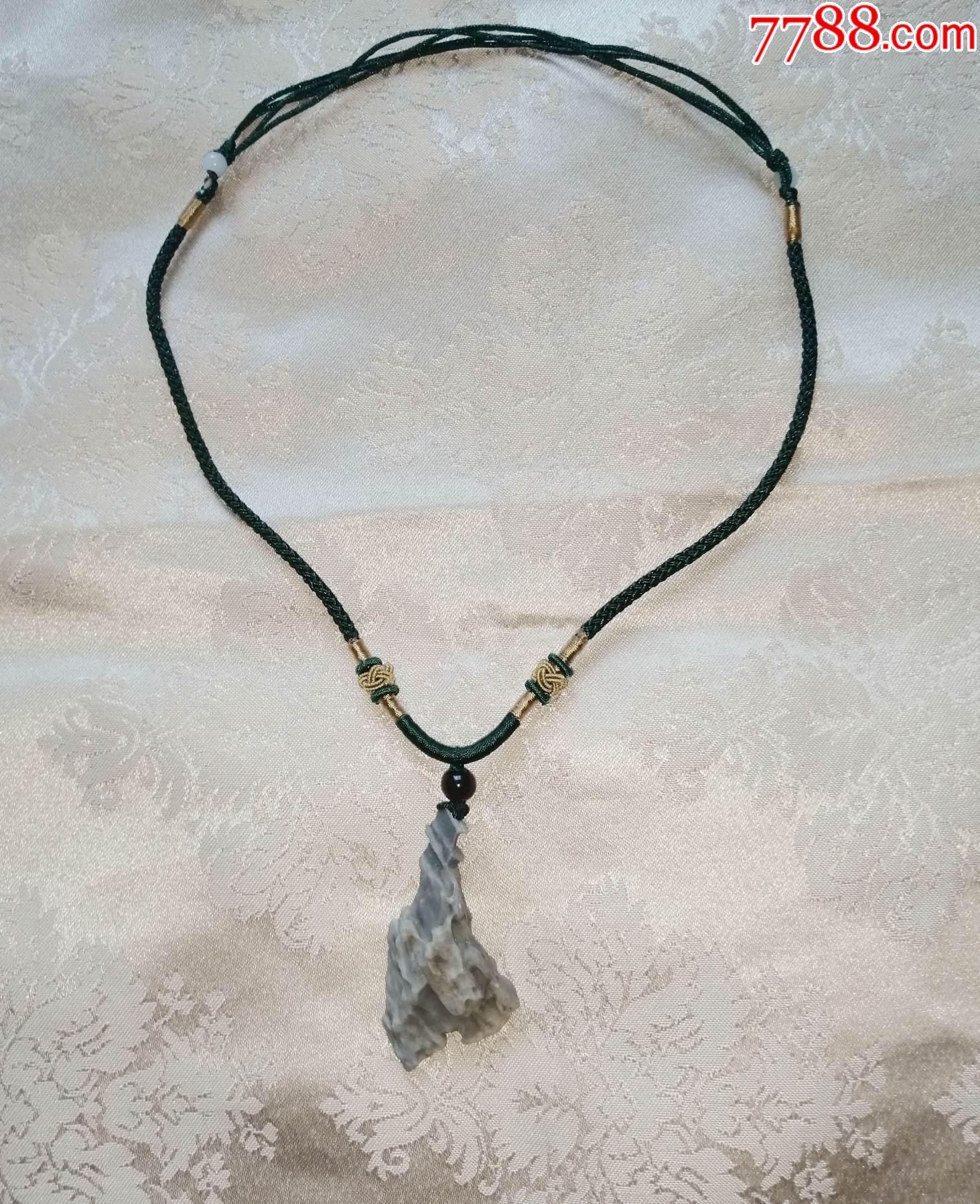 天然风凌石项链吊坠毛衣链辟邪健身