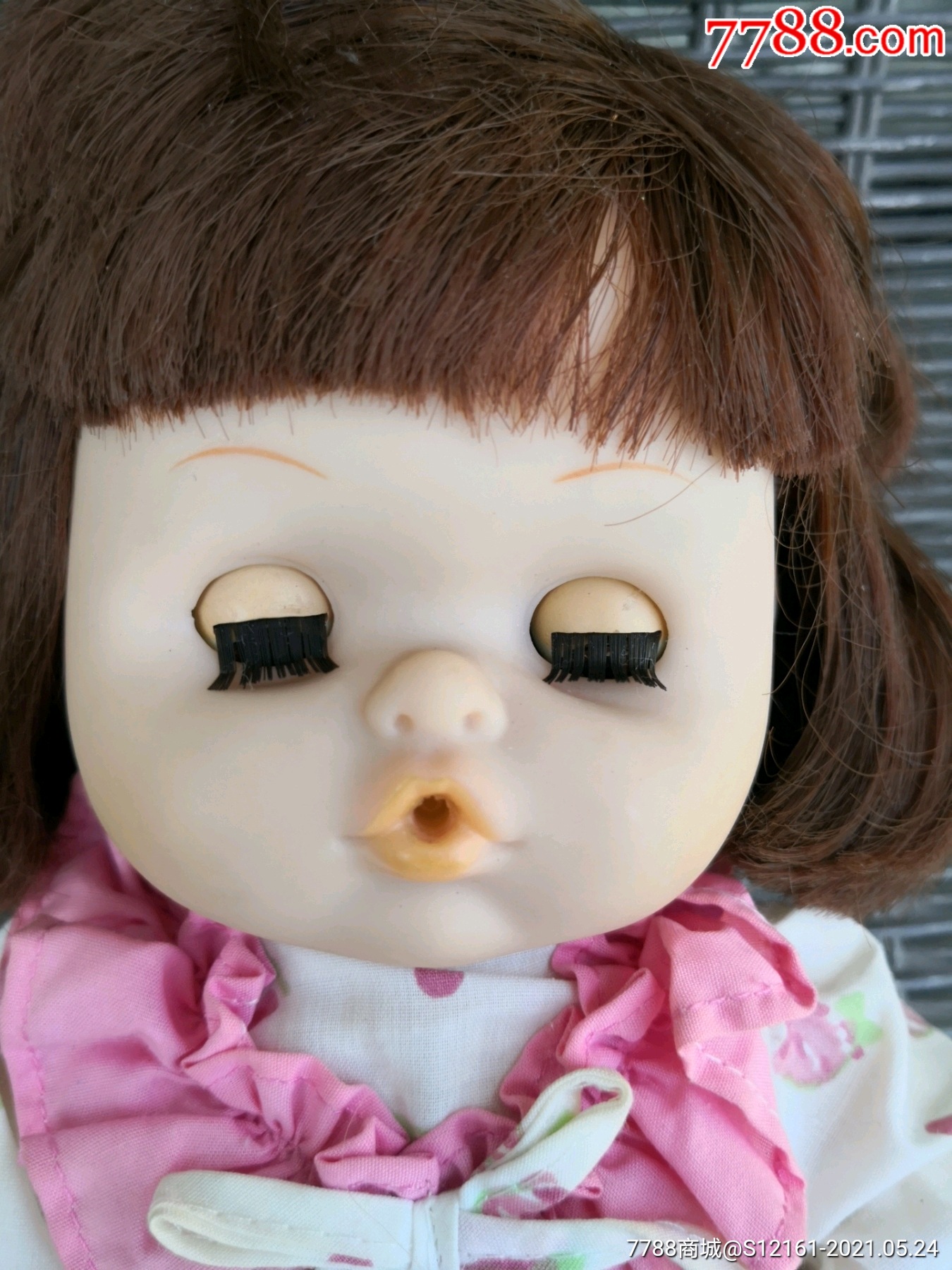 经典动眼老娃娃(好品!)高35公分!