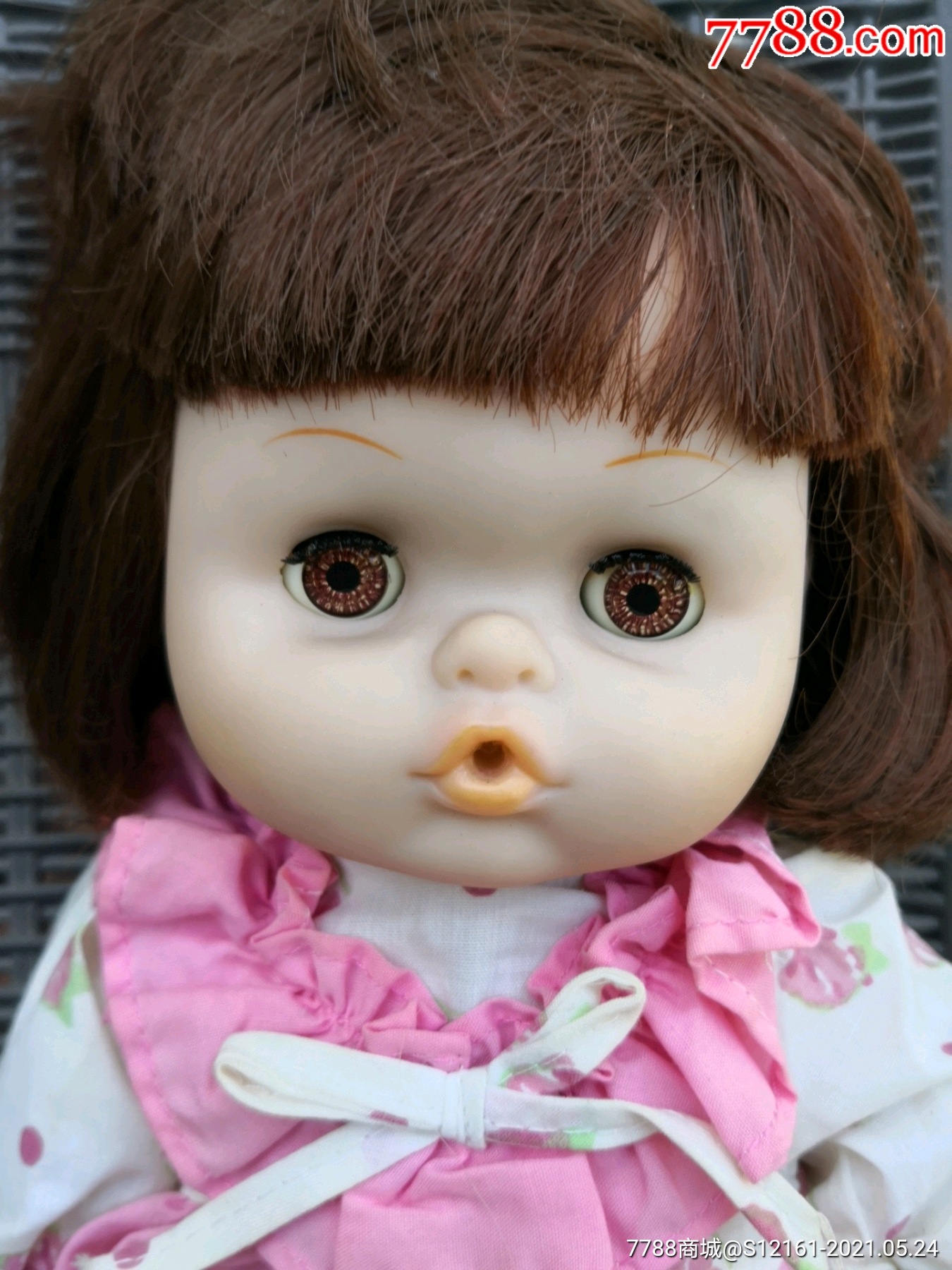 经典动眼老娃娃(好品!)高35公分!