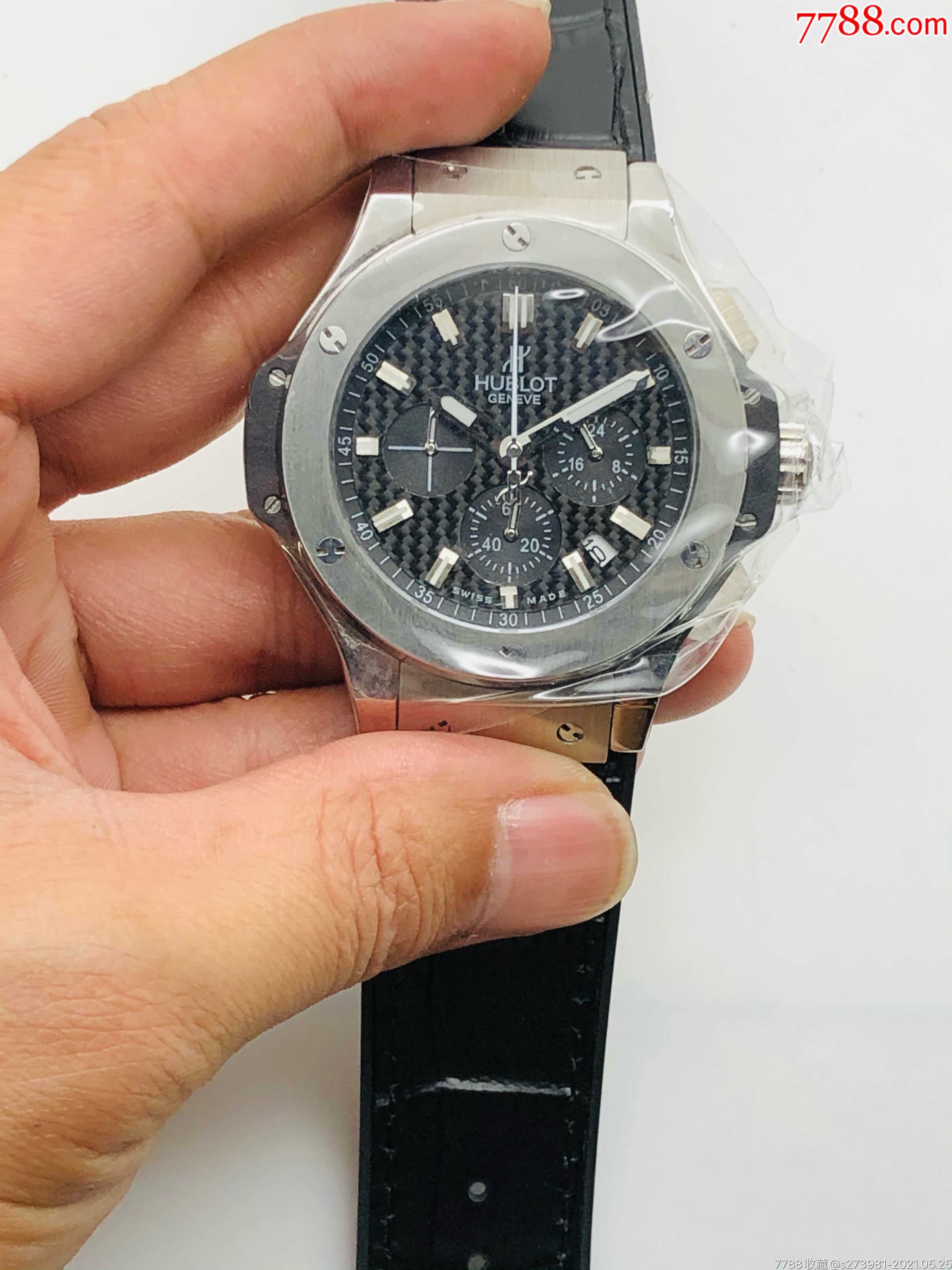 (全新,库存)宇舶扫秒多功能石英男表(秒针走的和机械表一样,橡胶表带)