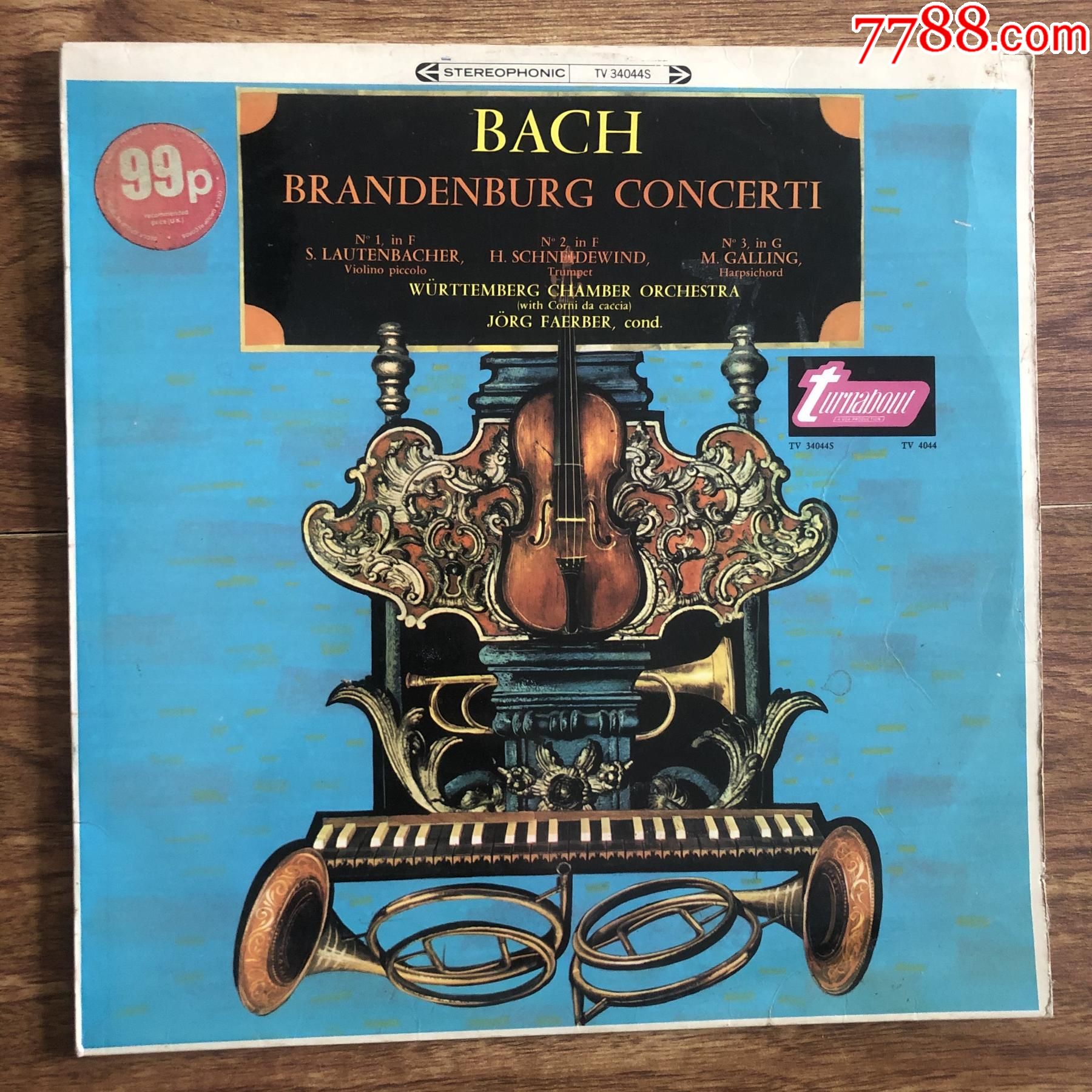 巴赫-勃兰登堡协奏曲-j246;rgfaerber-12寸黑胶lp-a76