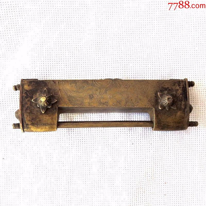 民国铜锁凤头锁四道保险锁古代保险锁