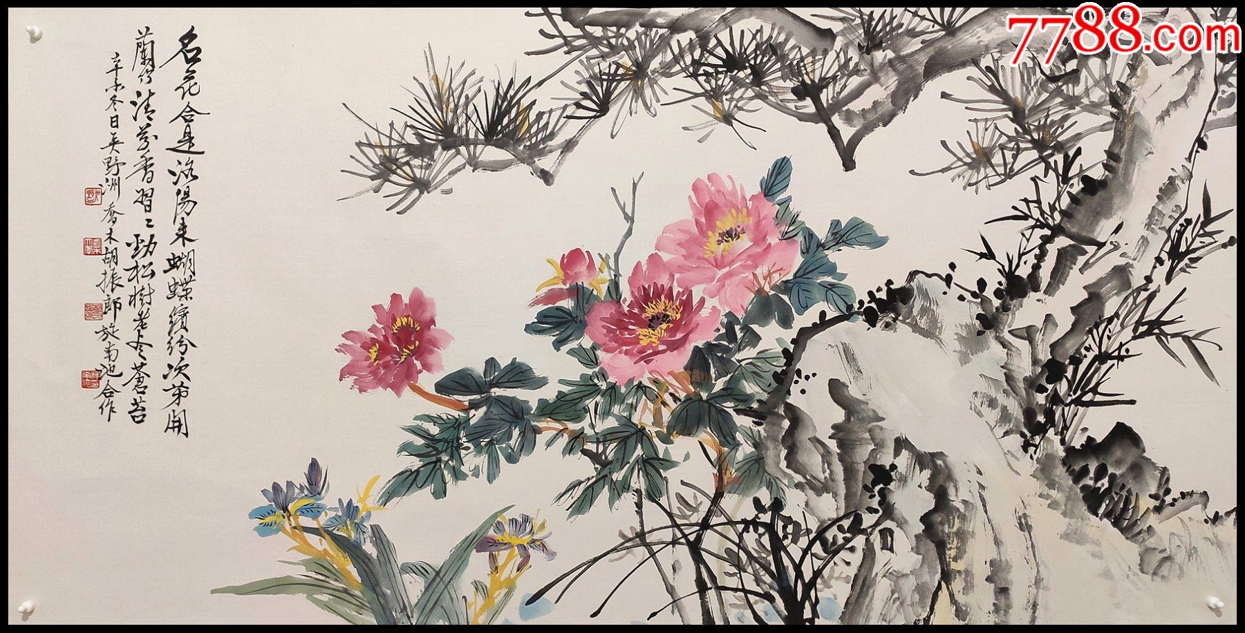 吴野洲乔木胡振郎施南池合作花卉