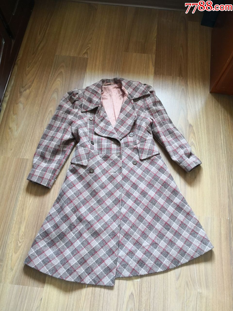 全新老式苏联女格子大衣