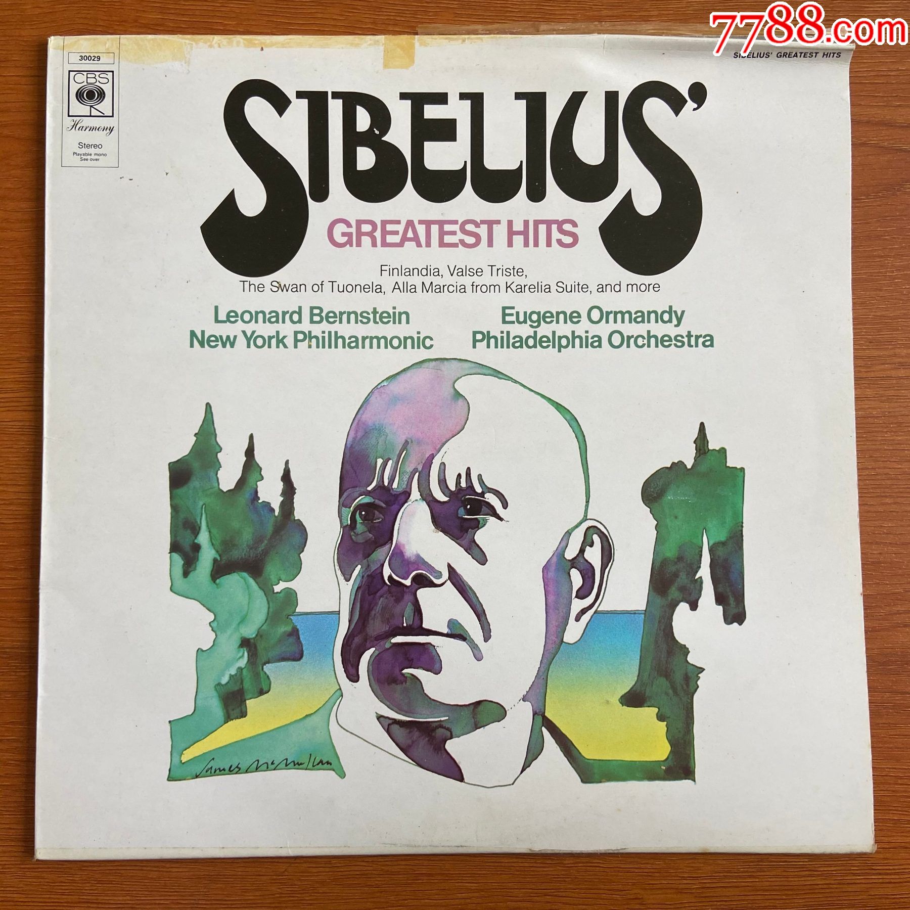西贝柳斯伟大作品精选集伯恩斯坦奥曼迪-12寸黑胶lp-b33