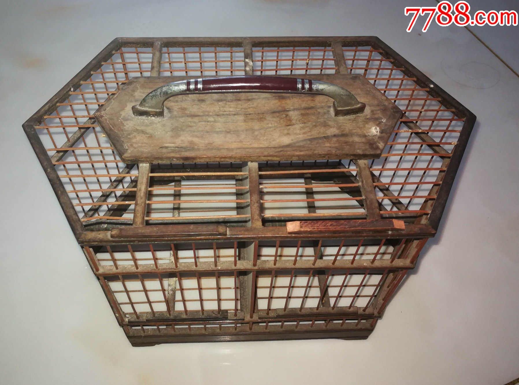 老红木鸟笼