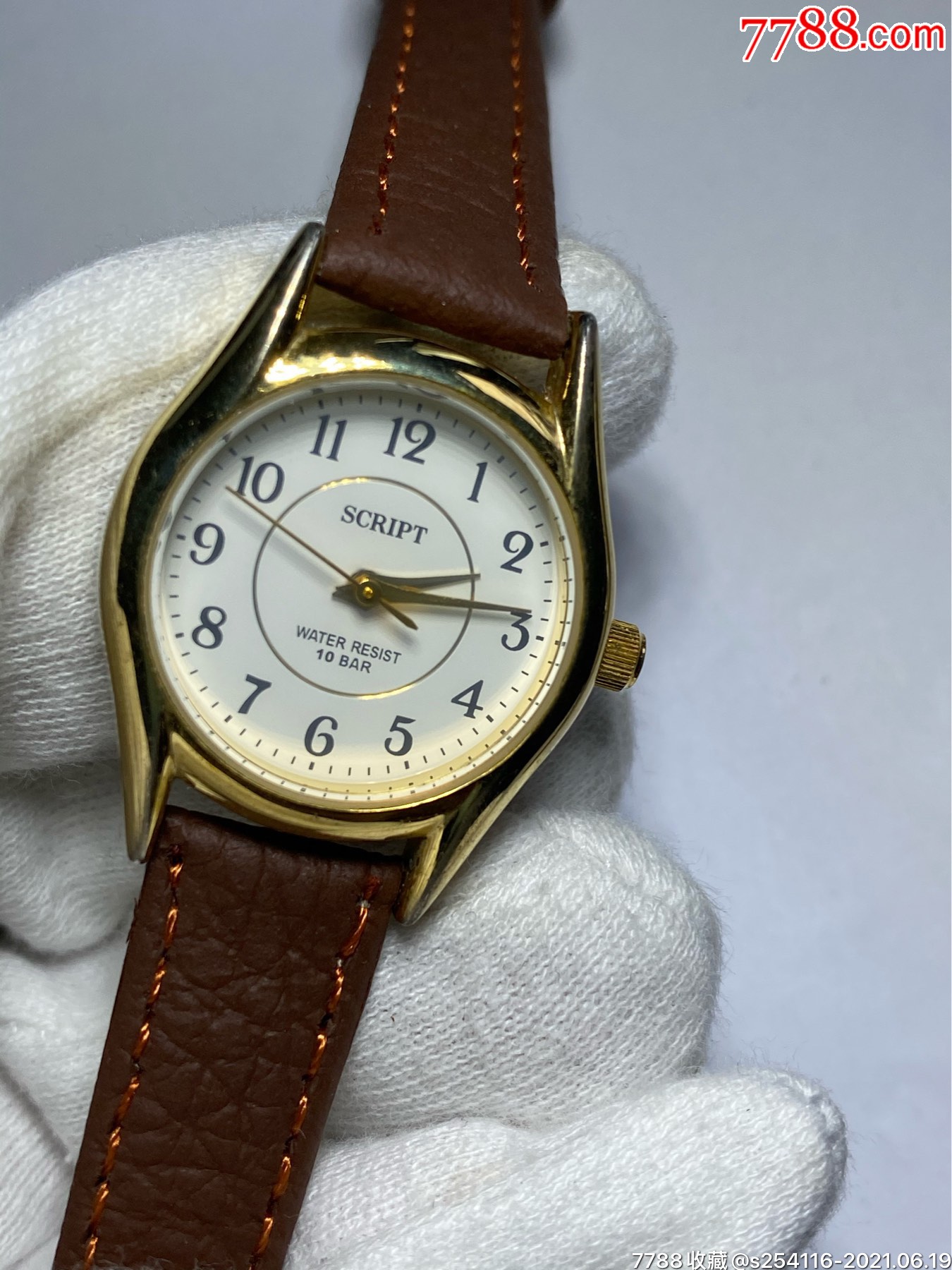 日本jaxis石英女表script系列表盘245mm厚8mm镀金100米防水