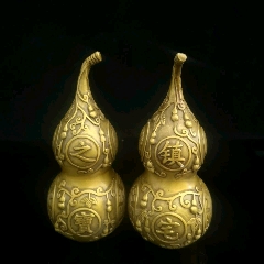 实心八宝葫芦貔貅摆件福禄葫芦铜器