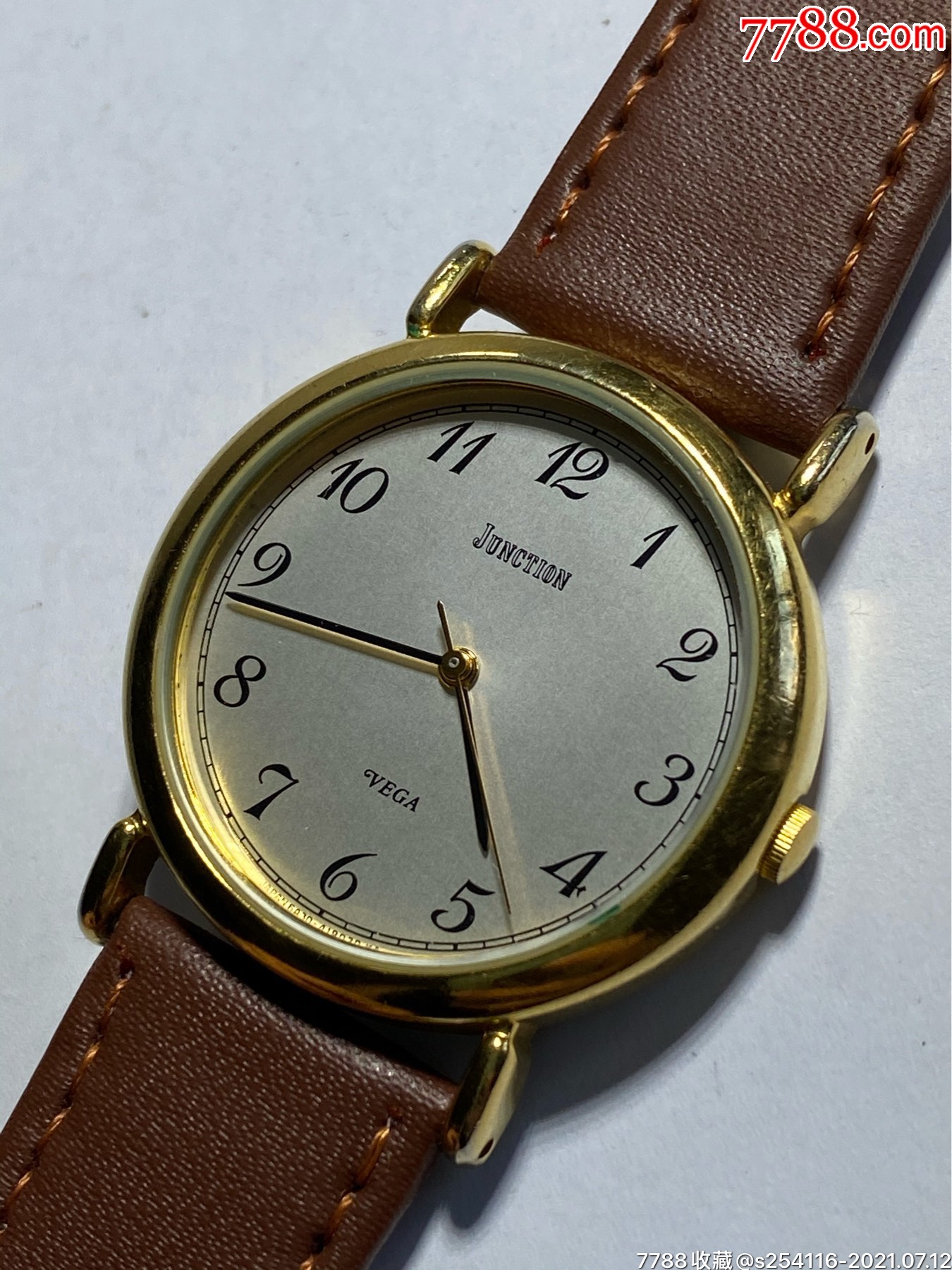 日本原装正品yega石英男表junction日本机芯表盘325mm厚7mm镀金