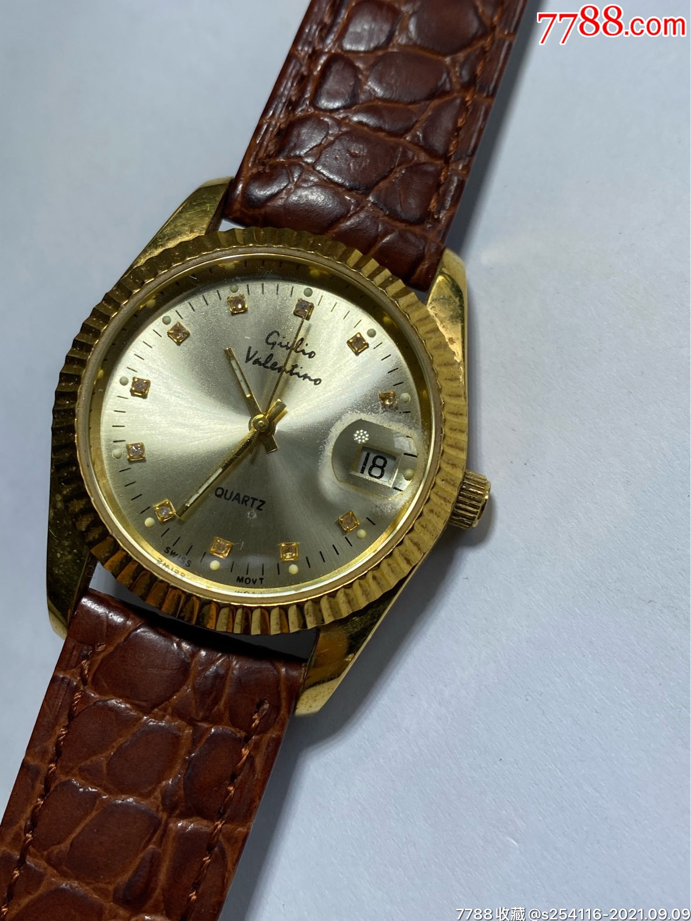 华伦天奴石英男表日本机芯表盘35mm厚10-价格:398元-au27637775-手表