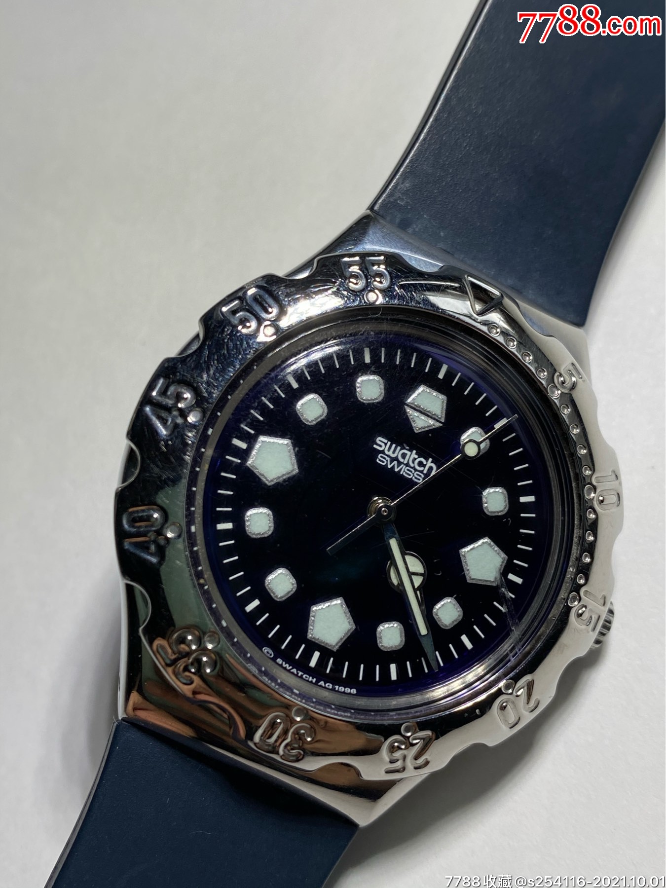 瑞士原装正品swatch斯沃琪石英男表表盘38mm厚11mm夜光指针走时精准