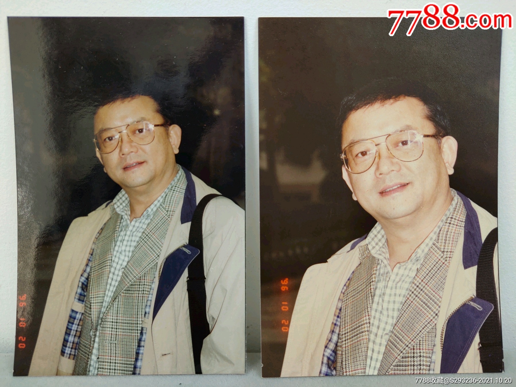 老照片2张,著名演员王刚,代表作《铁齿铜牙纪晓岚》,SY251__【7788收藏__收藏热线】