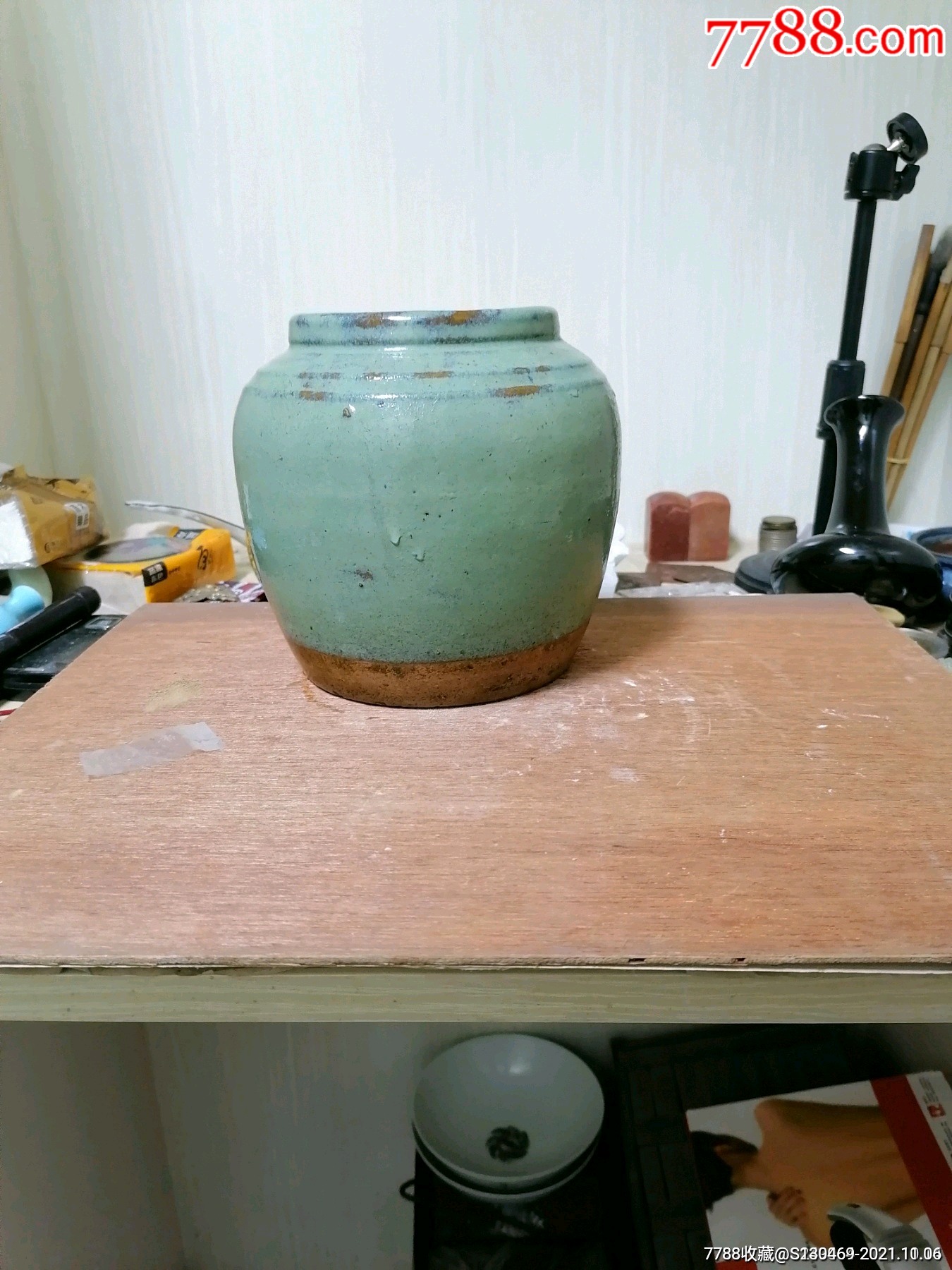 民国时期绿釉罐