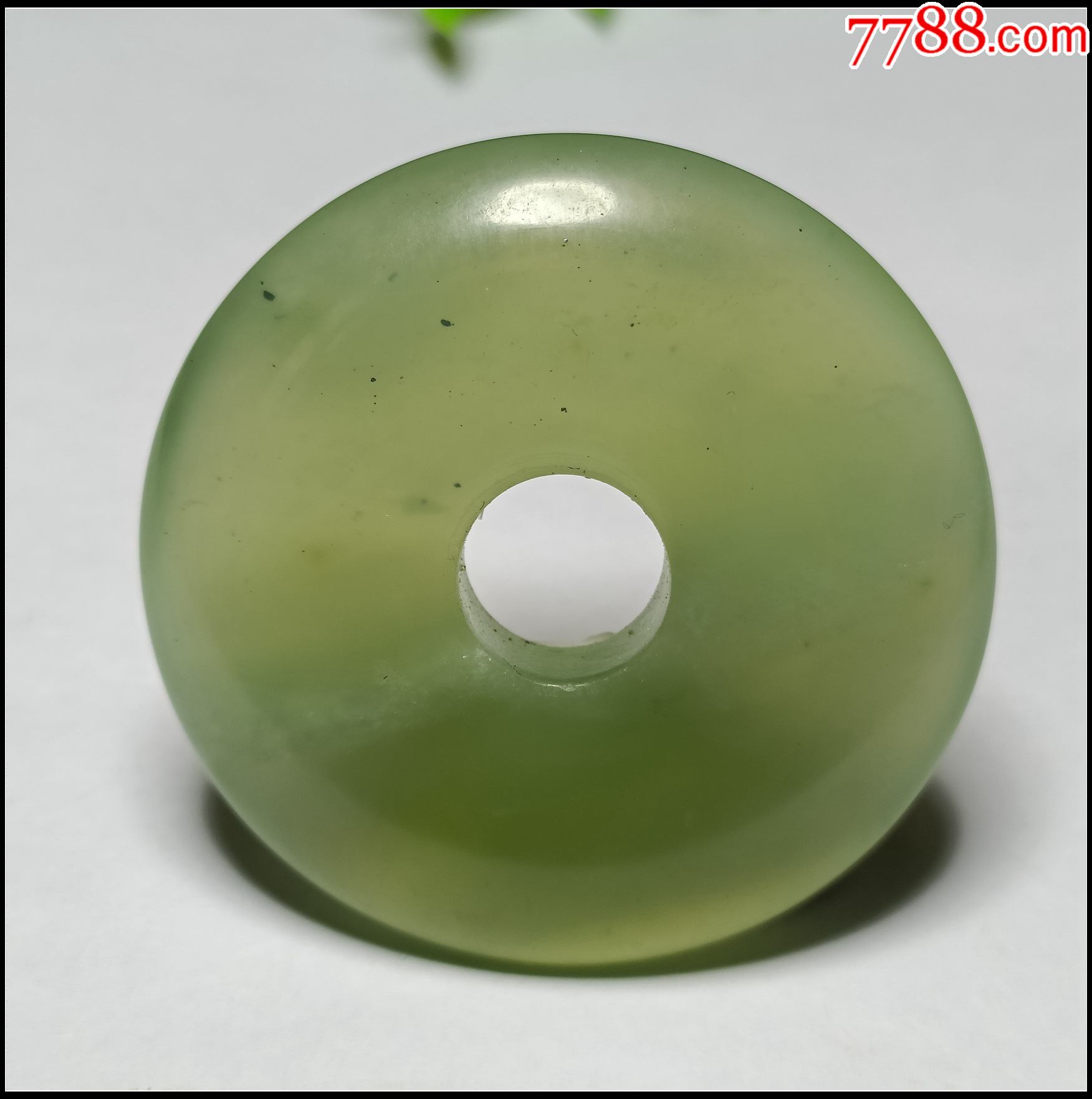 冰种湖水绿岫玉怀古大平安扣