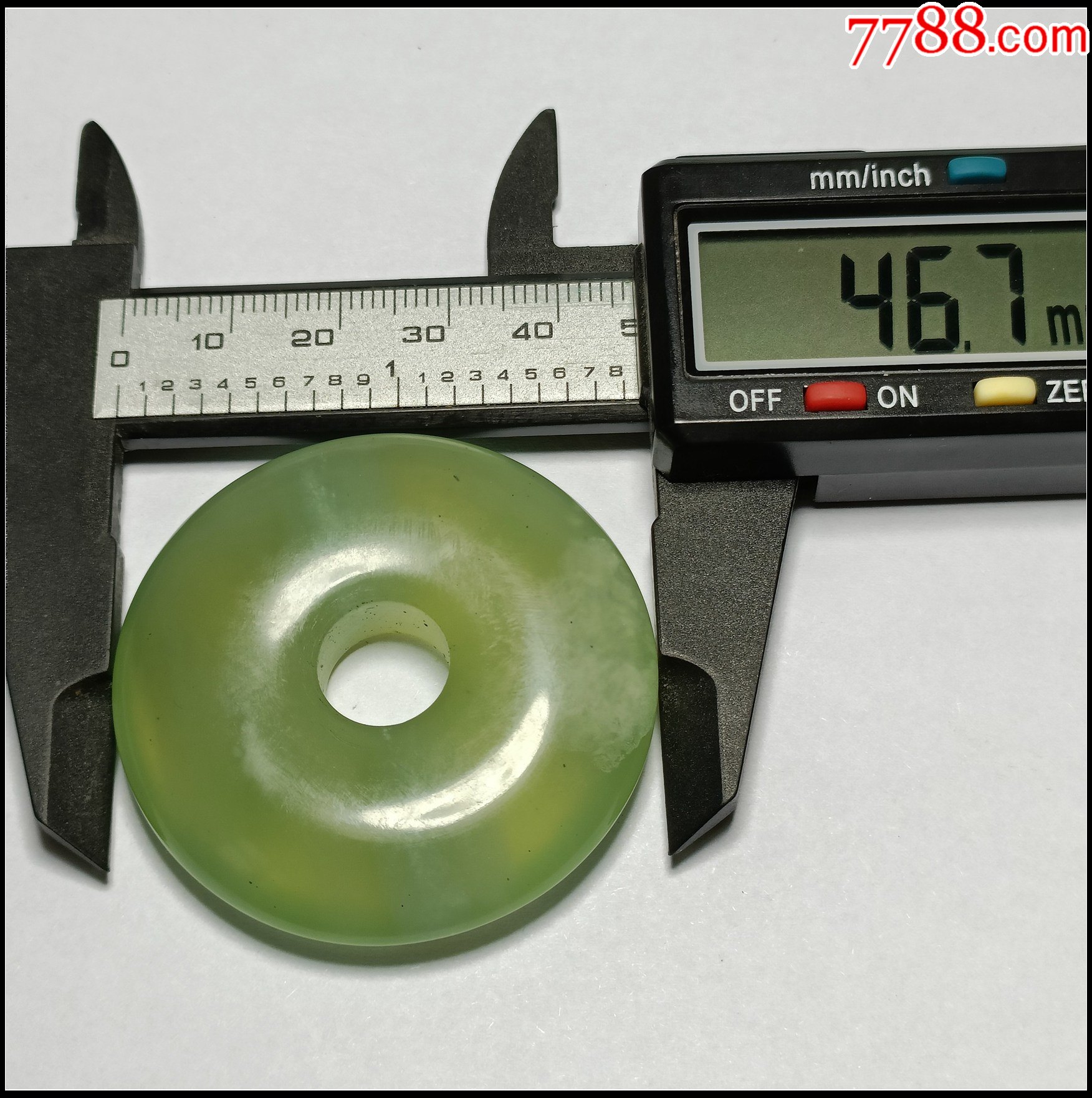 冰种湖水绿岫玉怀古大平安扣_价格48元_第7张