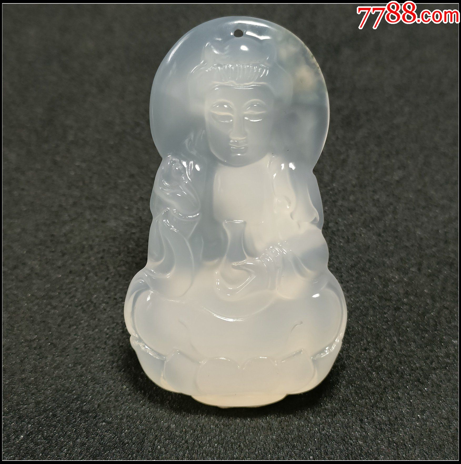 冰种玉髓观音吊坠