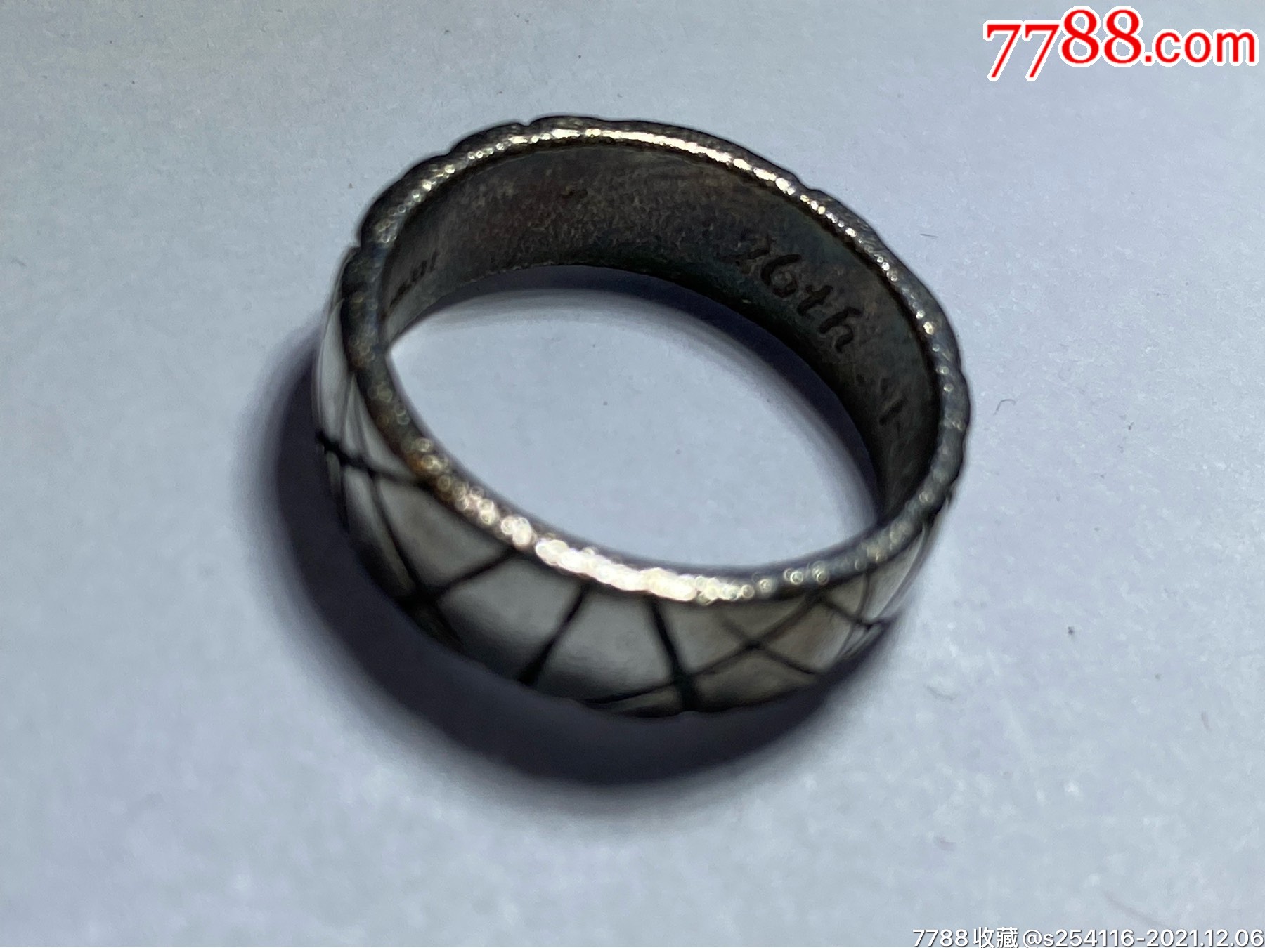 日本手工银饰纯银戒指13号重55克戒面宽65mm特价180包邮ak101