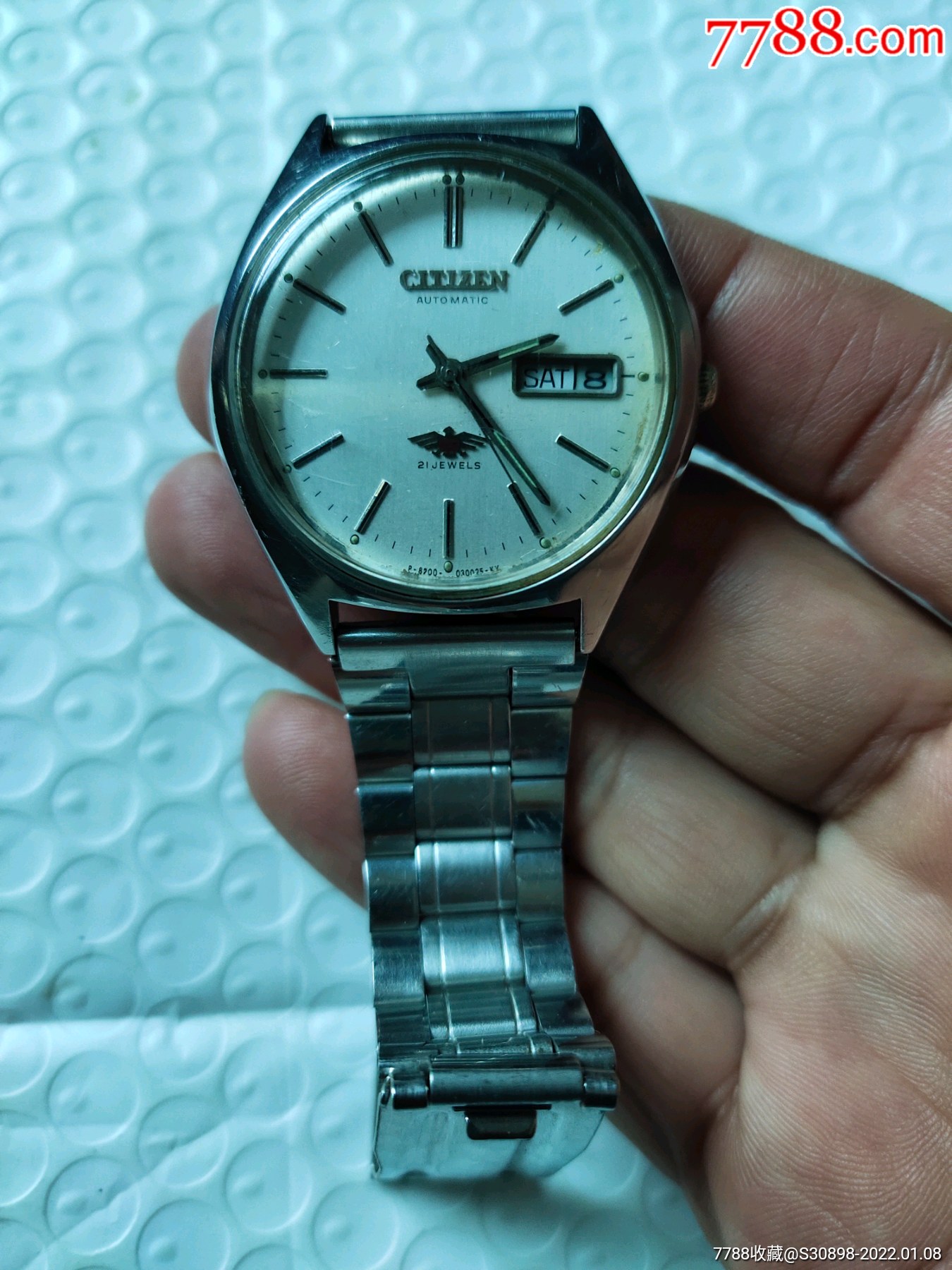 西铁城71-2639双日历老机械表-价格:100元-au28917112-手表/腕表