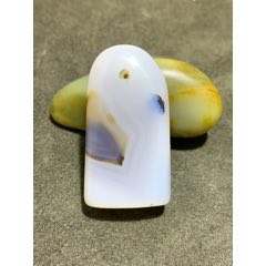 天然精美冰種千層紋海洋玉髓章料一方，