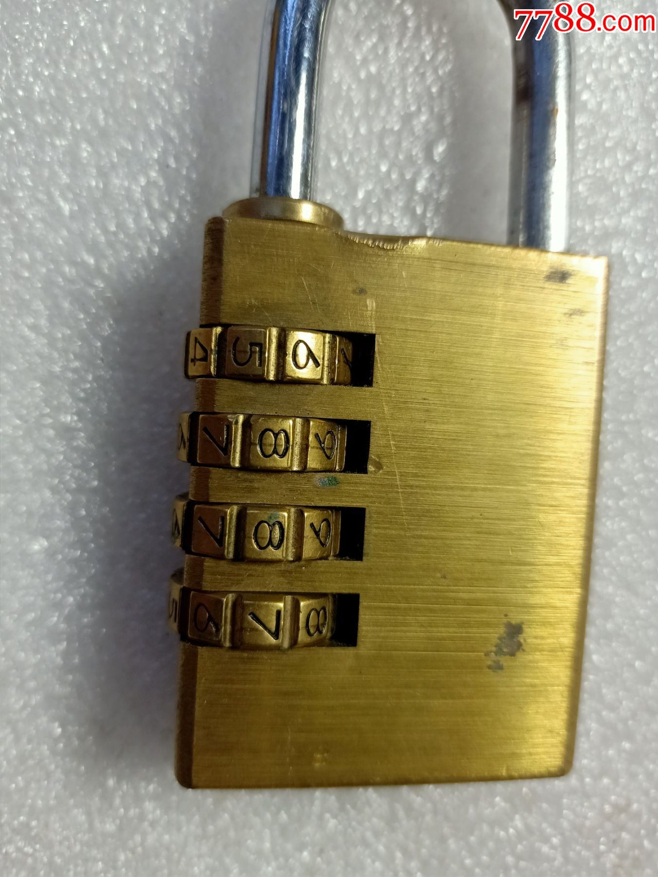 锌合金密码锁仿铜密码挂锁底部四位密码4位号码锁挂锁仓库大门锁-阿里巴巴