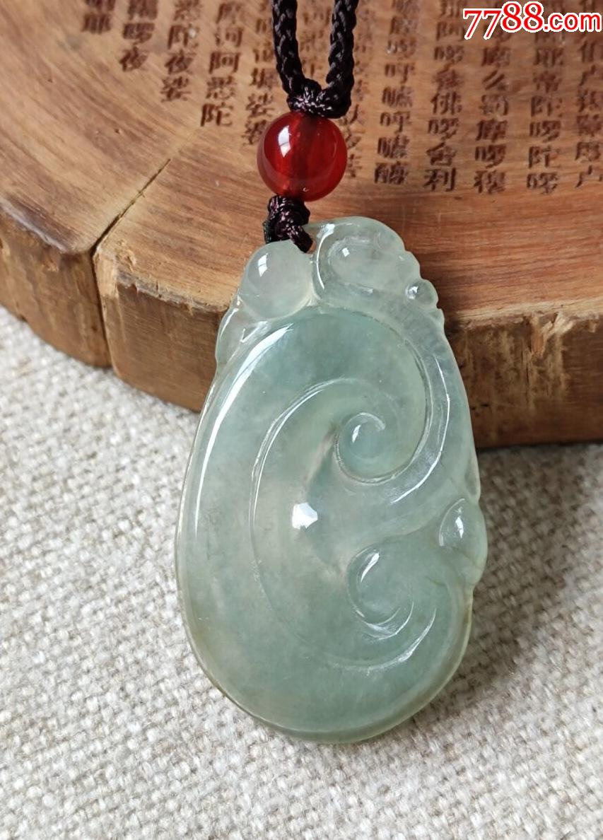 翡翠如意冰晴底种老冰起胶