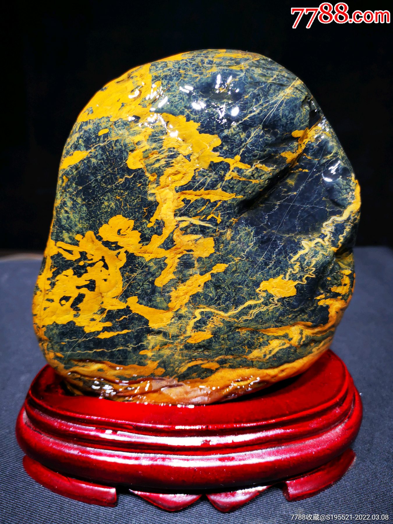 天然原石画面石金纹石摆件_价格108元_第1张