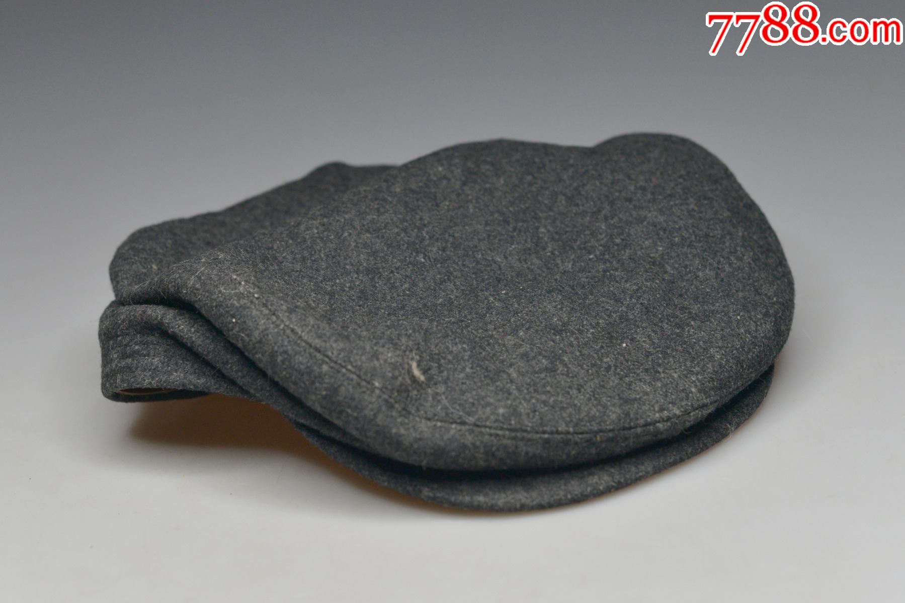 50年代60年代古董古着收藏黑色男士明珠牌帽子vintage老物件贝雷帽