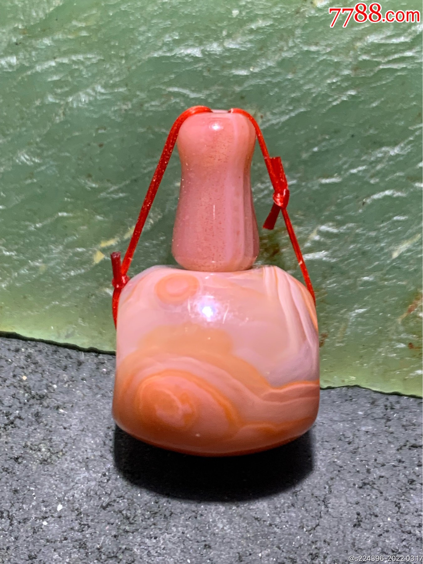 川料南红玛瑙梦幻果冻料佛头三通一套,_价格26元_第1张