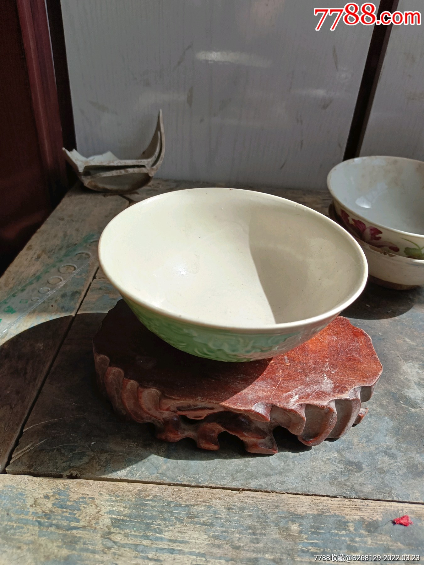 怀旧老龙凤青釉碗_价格10元_第1张