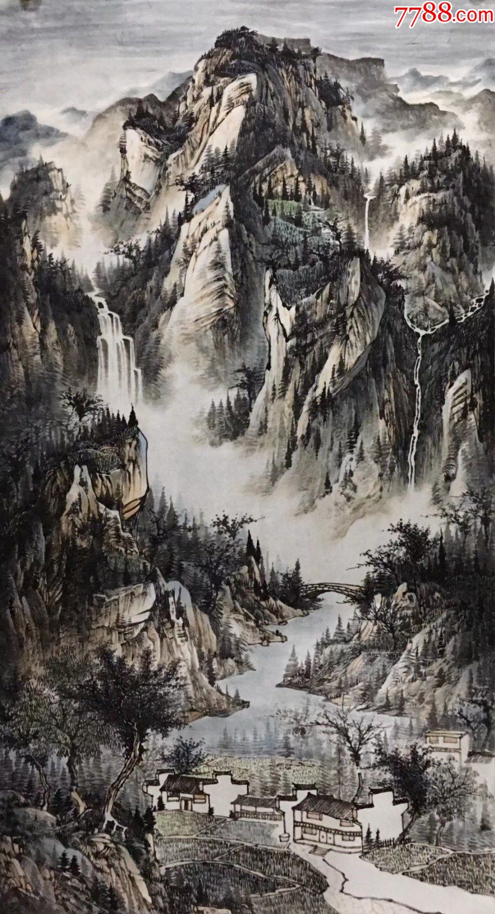 天来堂松韵朱峰峰大六尺山水行云