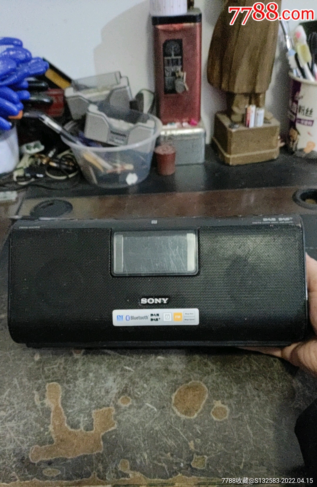 索尼XDR～DS21BT收音机带屏幕音箱(电源线已剪掉)_收音机_十步两拱桥【7788收藏__收藏热线】