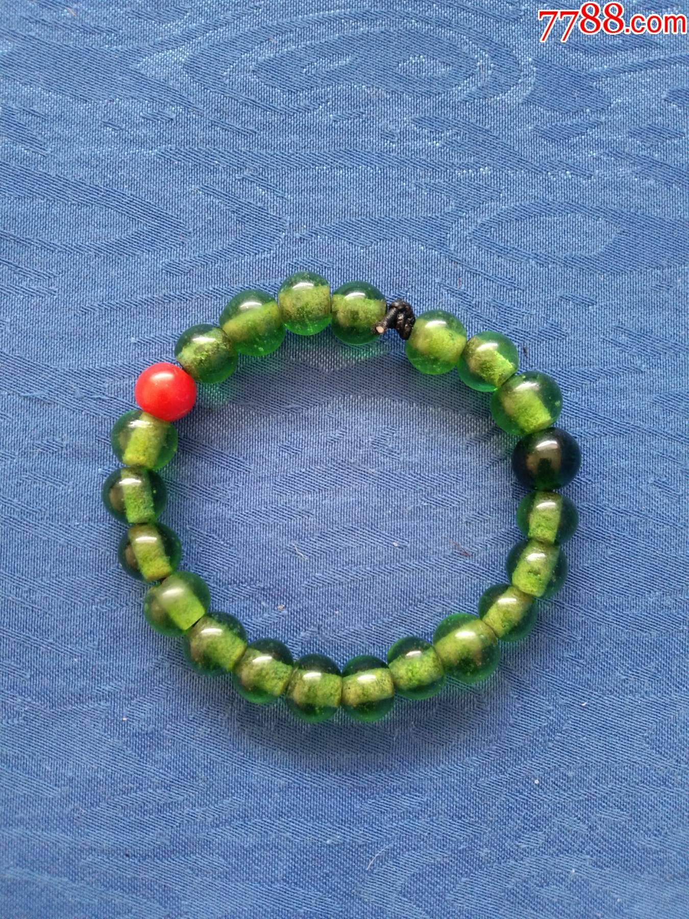 民国琉璃玻璃手串珠子