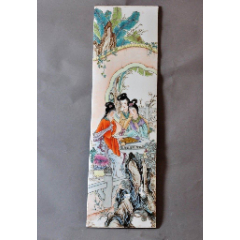 七八十年代粉彩红楼梦人物故事瓷板画（长75厘米）__【7788旧书网】