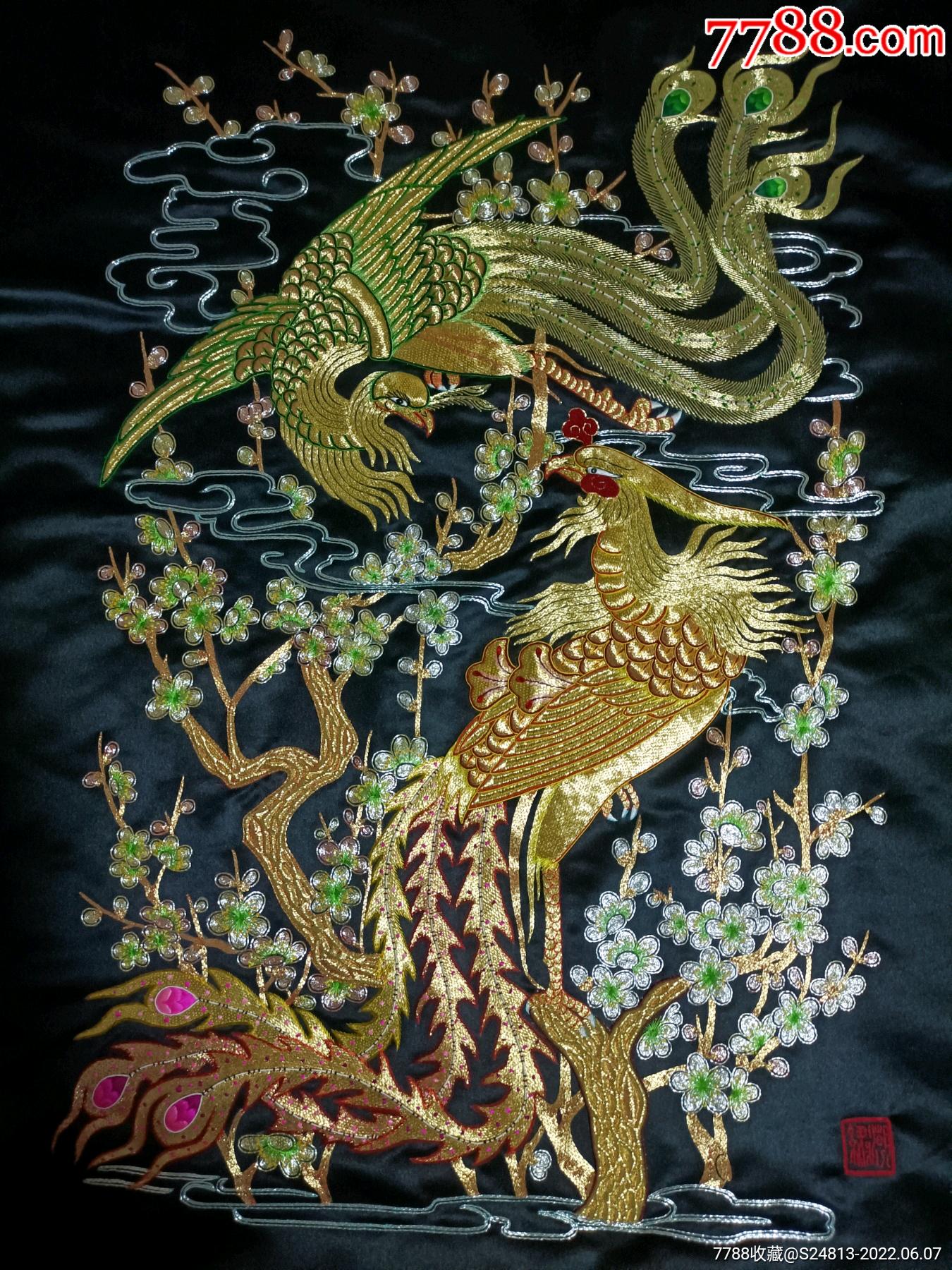 精品手工潮绣_粤绣画/潮绣画_金山古松【7788收藏__收藏热线】