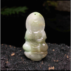 B168天然獨玉觀音吊墜贈送掛繩包裝禮盒支持復檢假一賠百