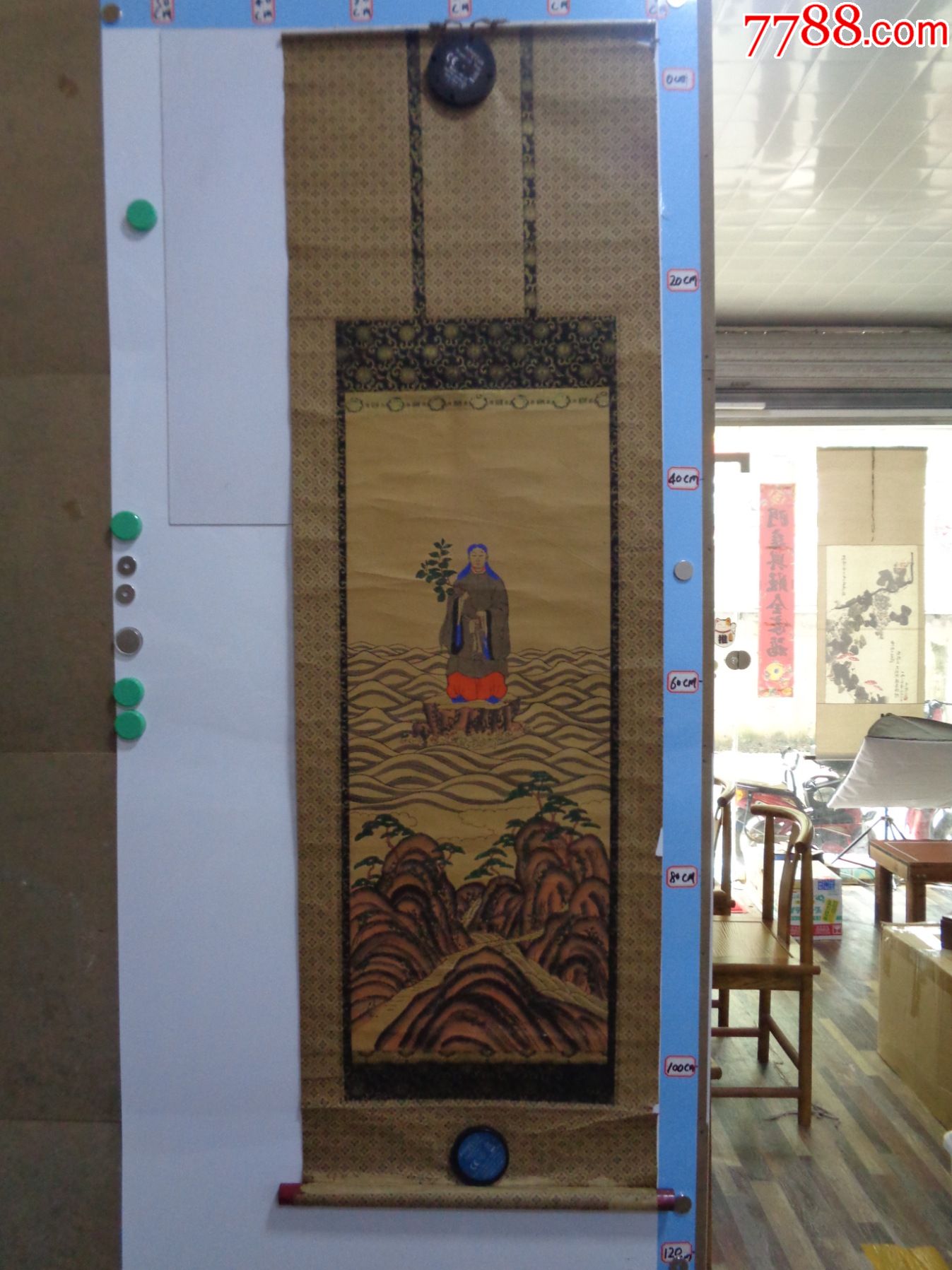 版36,日本藏书家早年旧藏,清末、民国时期木版印刷挂图一幅(已装裱卷轴)_字画_和风书斋【7788收藏__收藏热线】