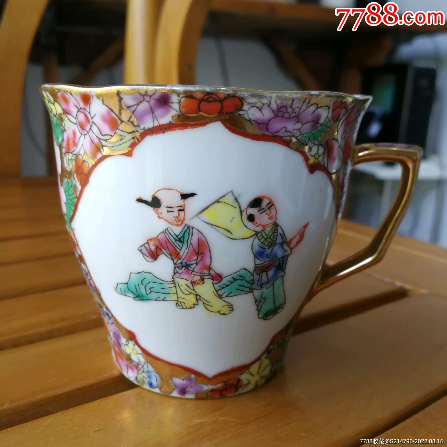 非常罕见的19621965景德镇恢复期出口创汇瓷马克杯三角款使