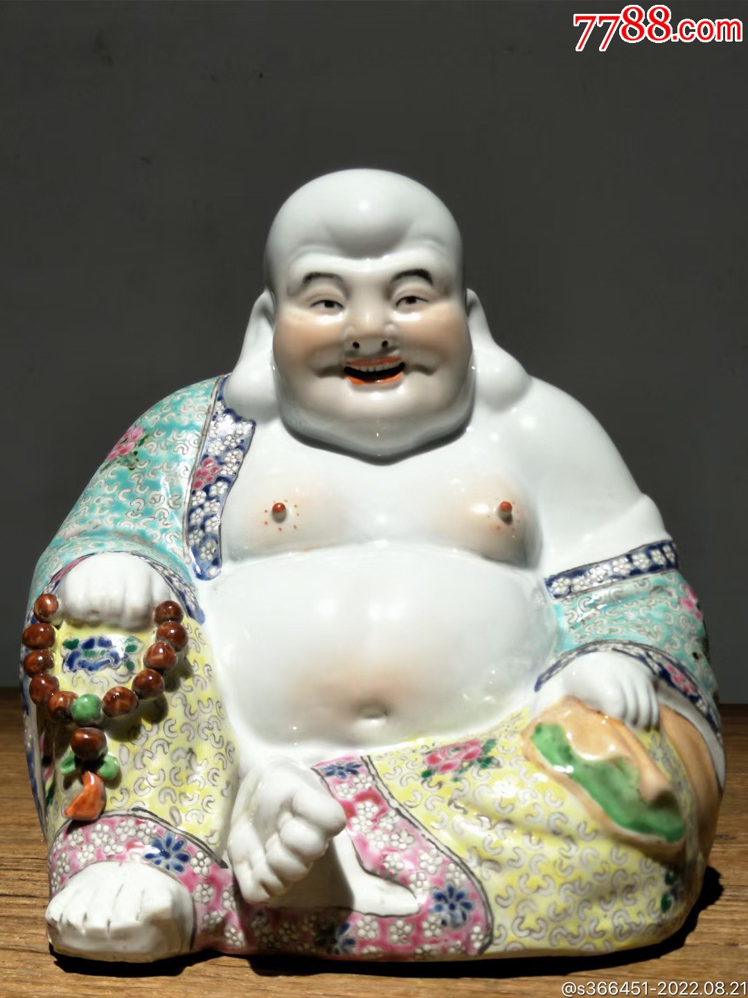 大肚笑佛、弥勒佛～材质：瓷挂彩可置于玄关处也可置于办公室店面收银台！寓__【7788收藏__收藏热线】