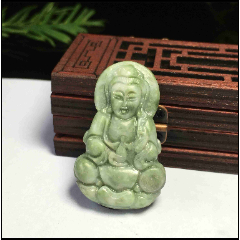B196獨玉小觀音贈送掛繩包裝禮盒支持復檢