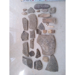 各種陶片獸骨石器標(biāo)本_