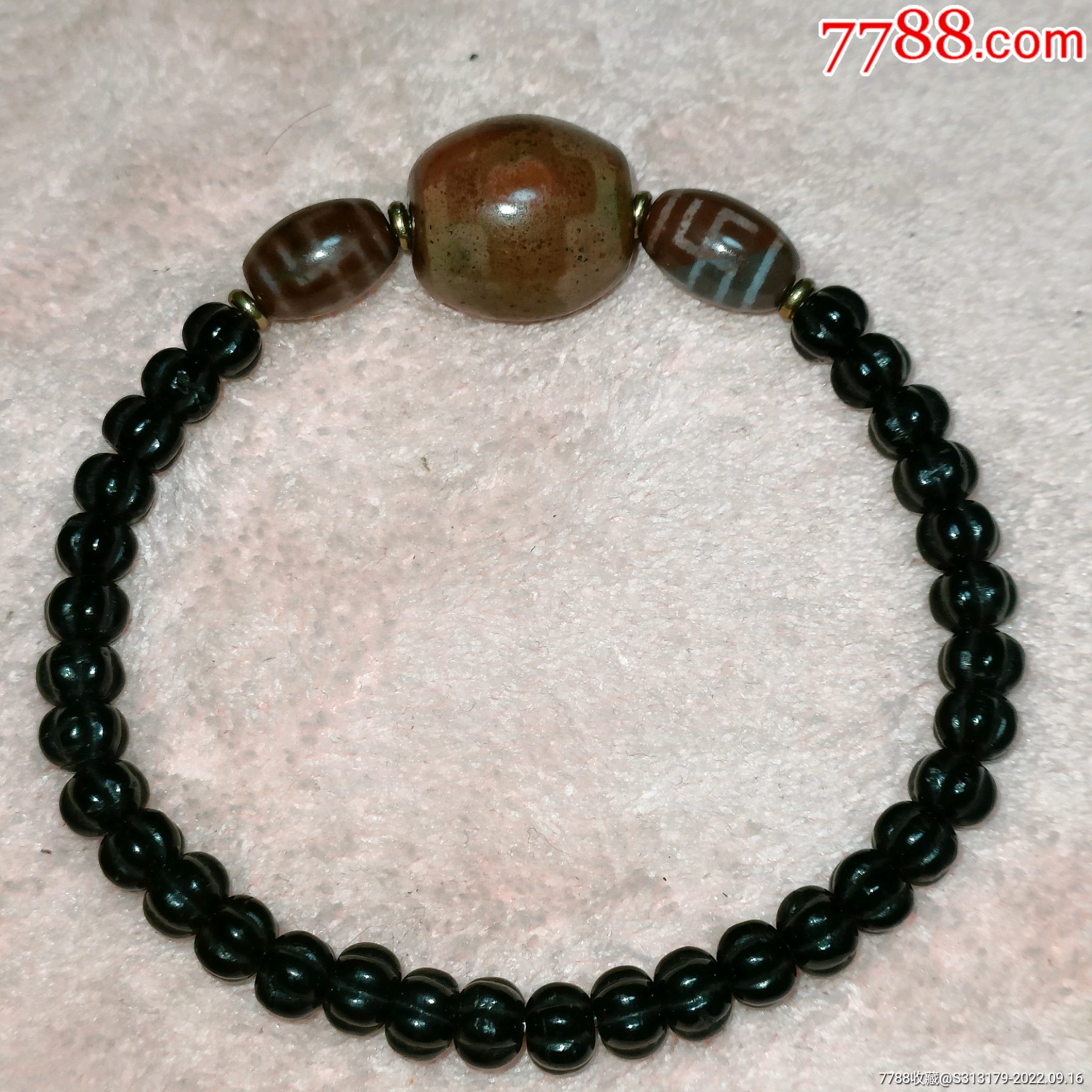 藏传坛城三眼老天珠手串_天珠_图片欣赏_收藏价值_7788漫画原稿