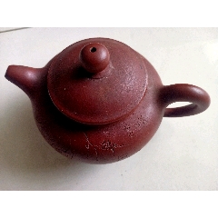  strong>紫砂壶 /strong>_紫砂壶_80-89年_红泥/朱泥_朱砂红_圆壶