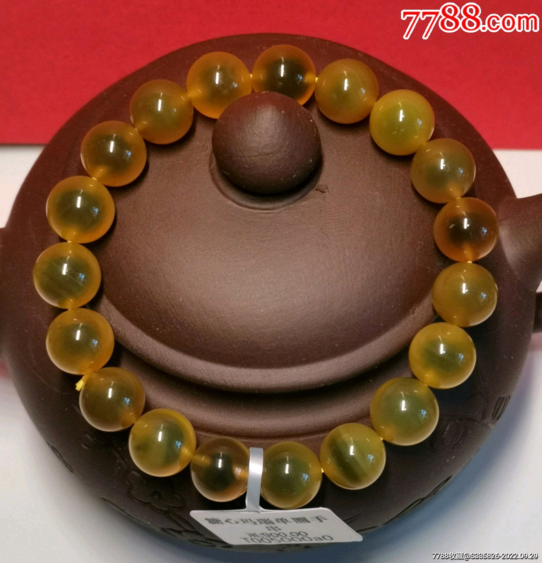 10 mm精品糖心阿拉善玛瑙单圈圆珠女士手串一条,糖心玛瑙被称为天使之